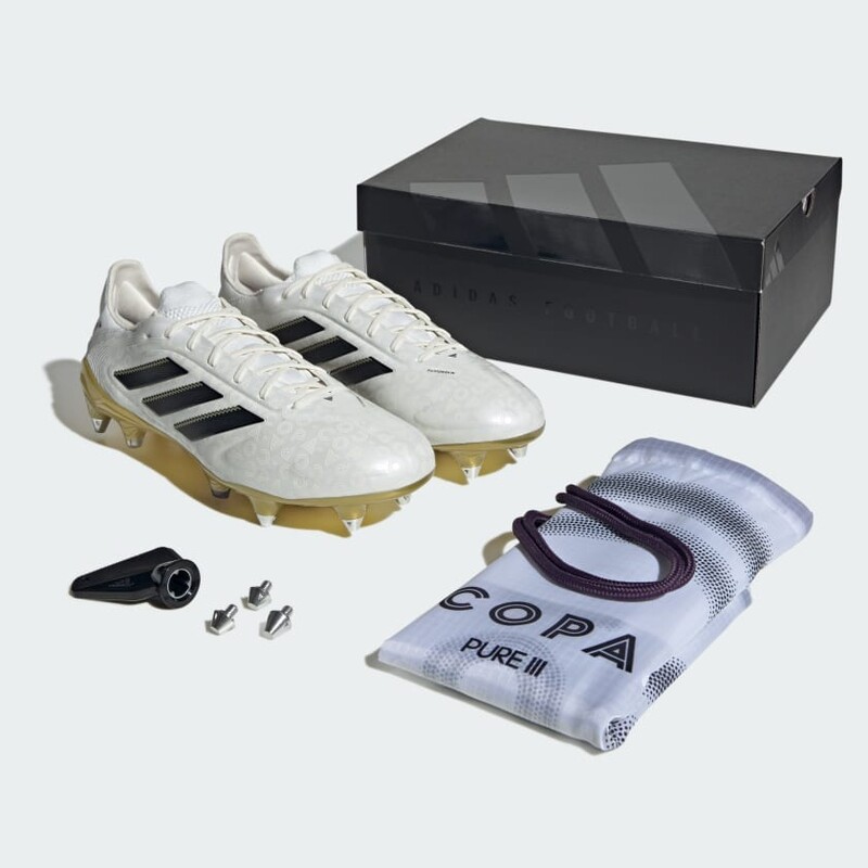 adidas Copa Pure 3 Elite Firm Ground Cleats - White | Free
